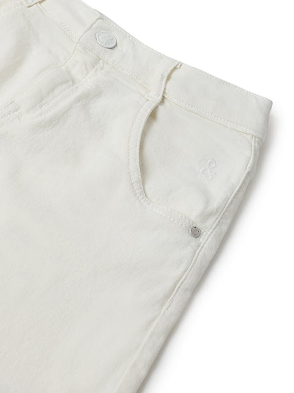 Girls White A-Line Skirt