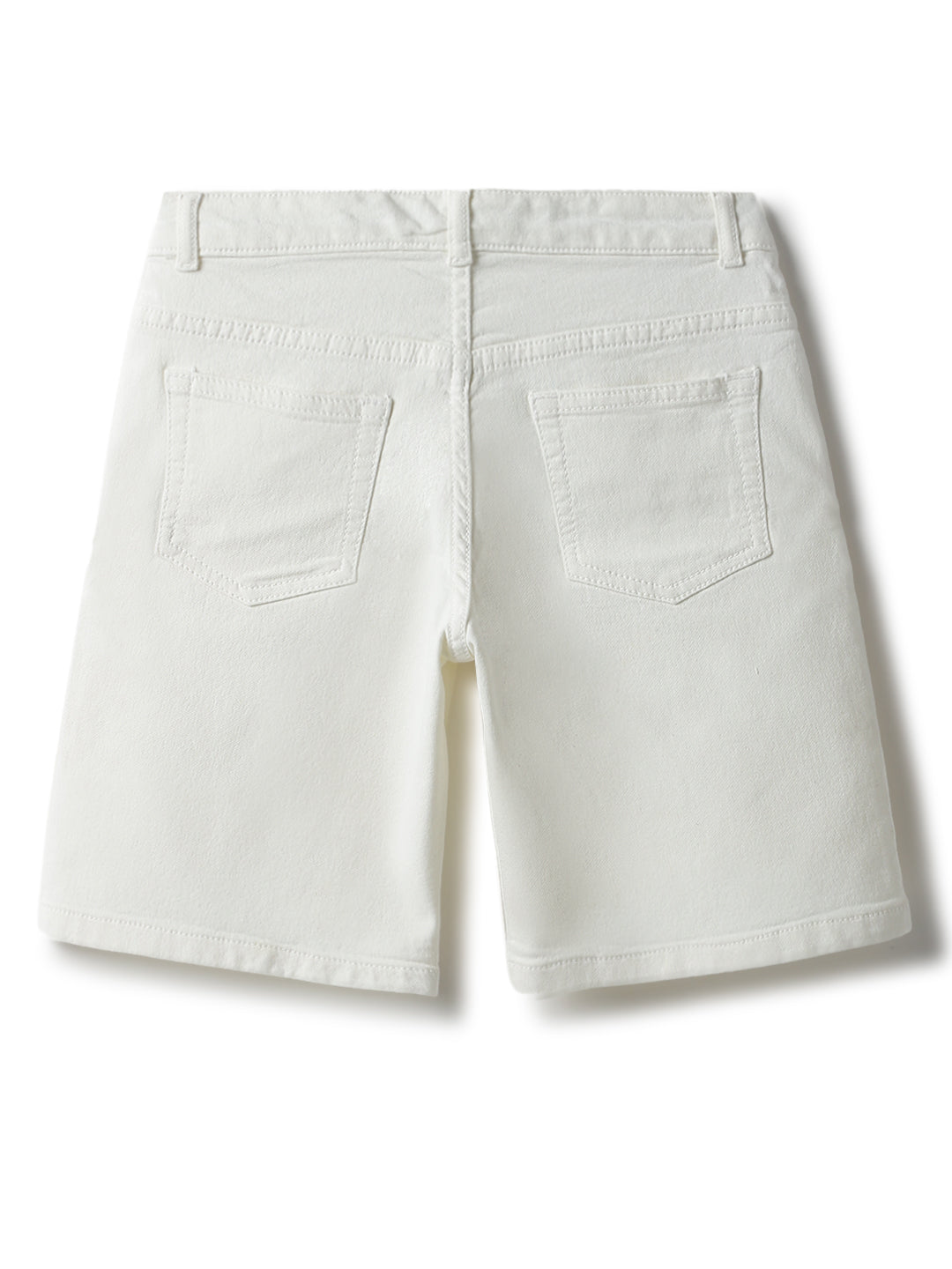 Boys White Bermuda Shorts