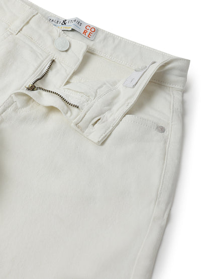 Boys White Bermuda Shorts