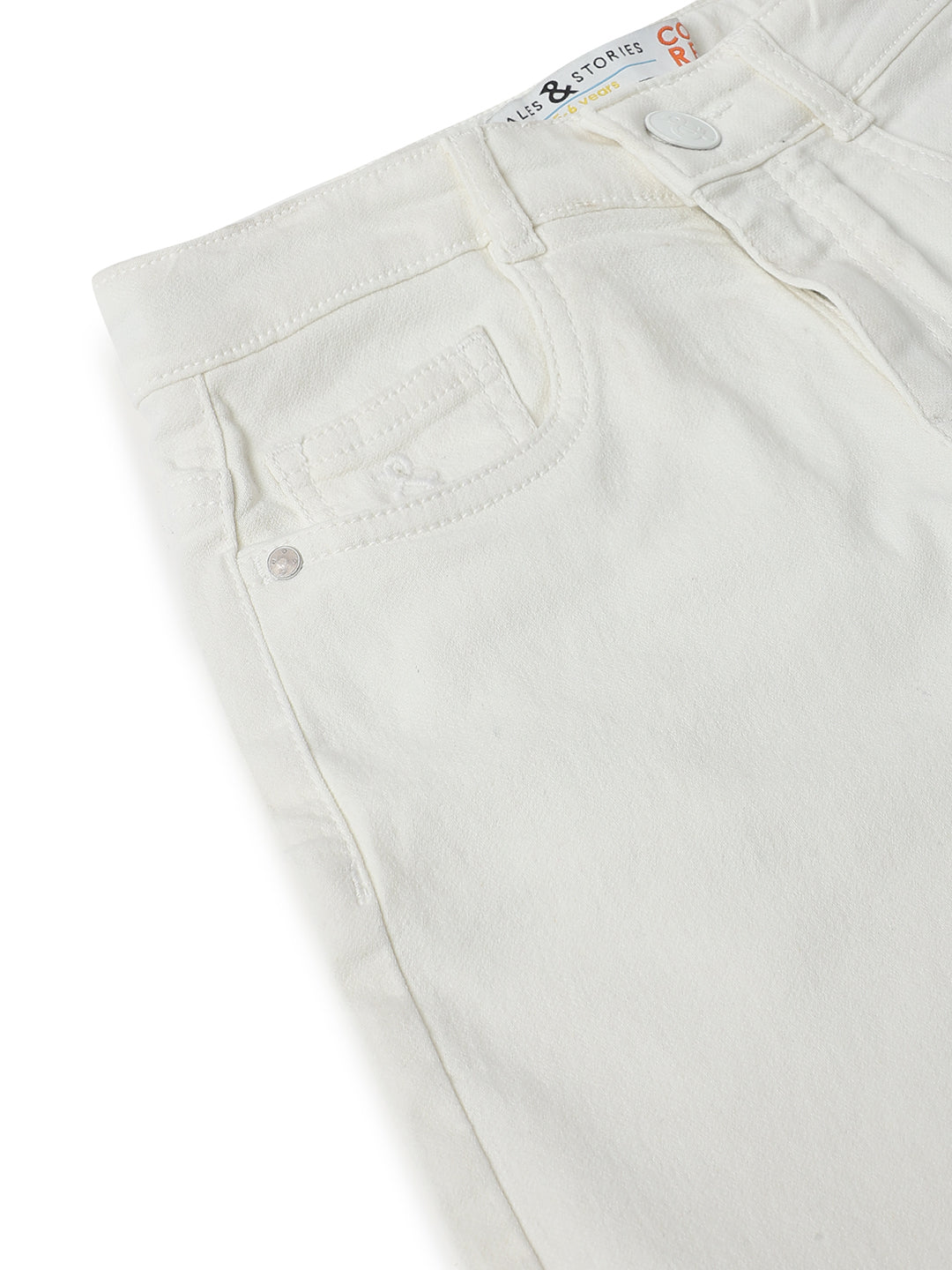 Boys White Bermuda Shorts