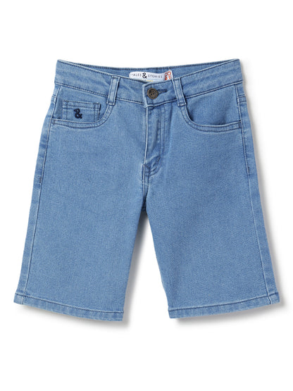 Boys Blue Denim Bermuda Shorts
