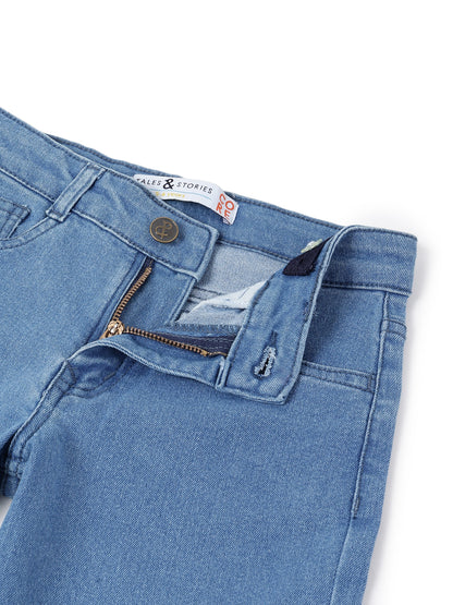 Boys Blue Denim Bermuda Shorts