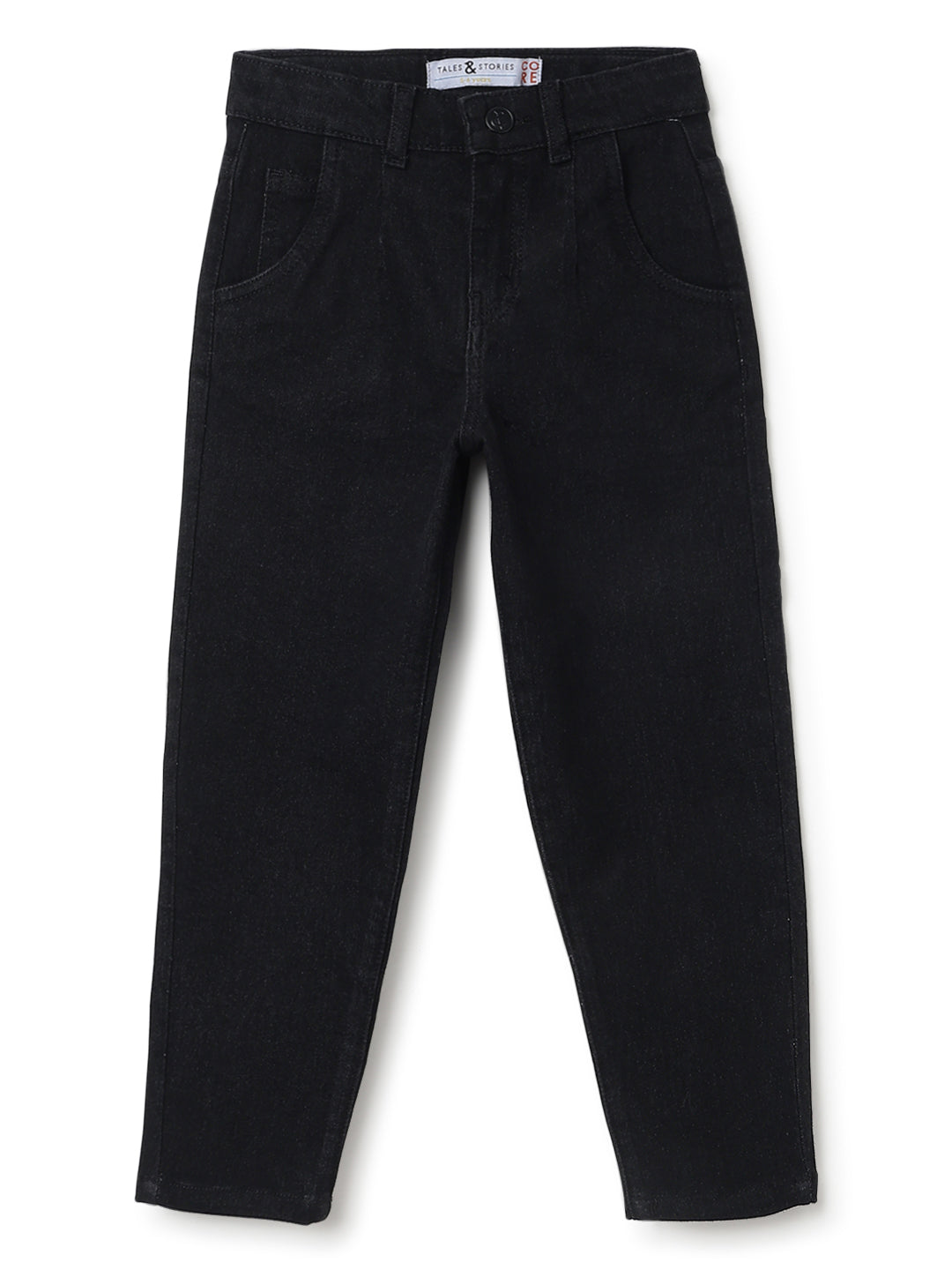 Girls Black Slouchy Fit Denim Jeans