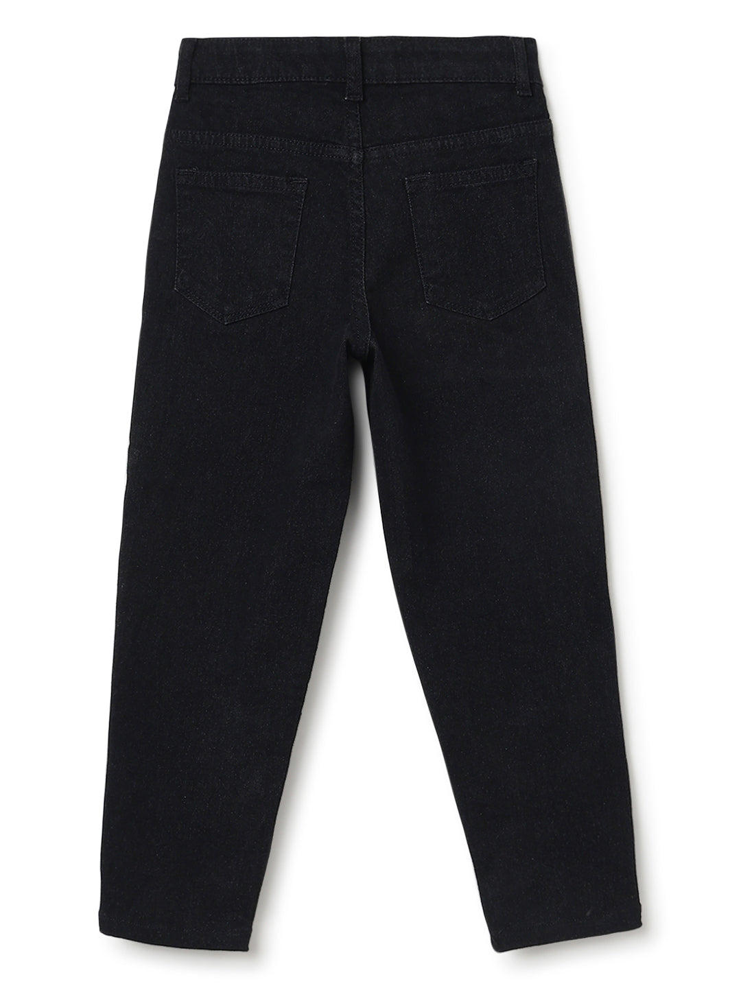 Girls Black Slouchy Fit Denim Jeans