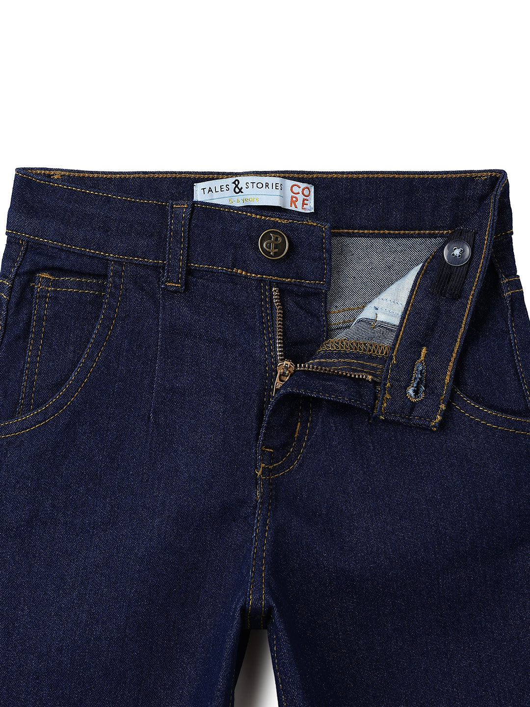 Girls Dark Blue Slouchy Fit Stretchable Denim Jeans