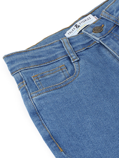 Boys Light Blue Denim Straight Fit Jeans