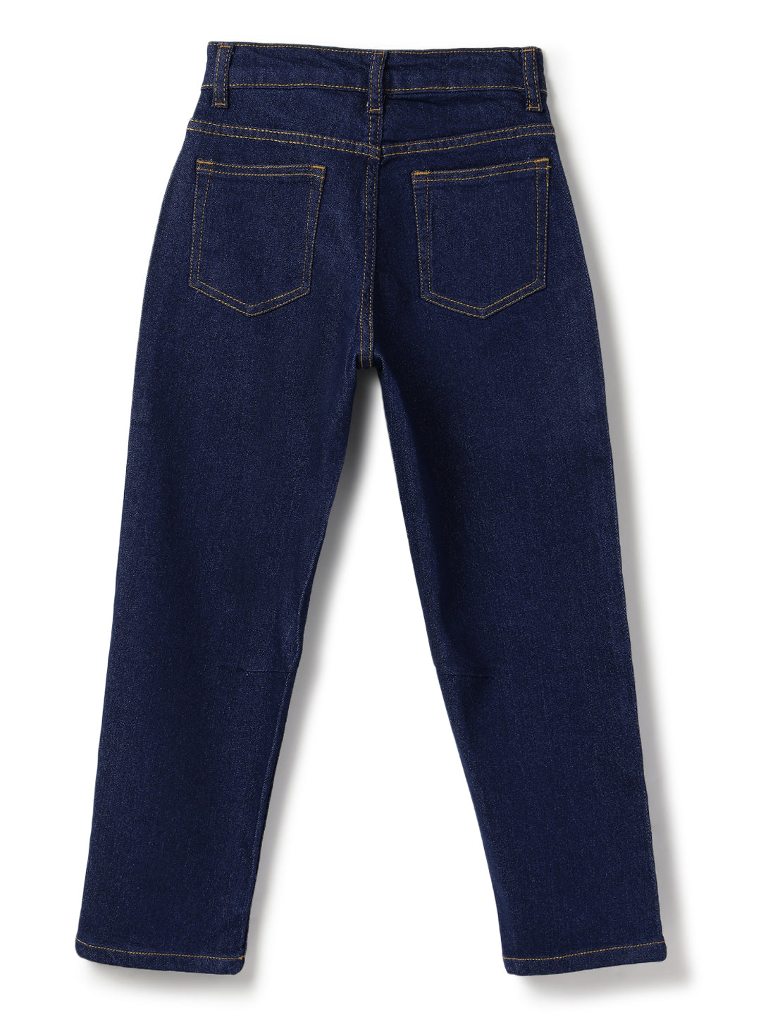 Boys Dark Blue Denim Barrel Fit Jeans