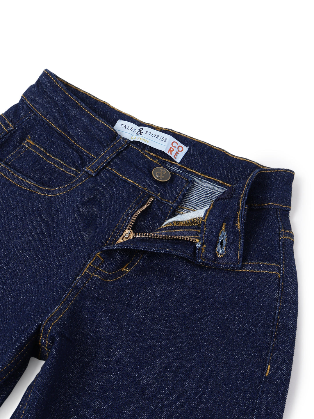 Boys Dark Blue Denim Barrel Fit Jeans
