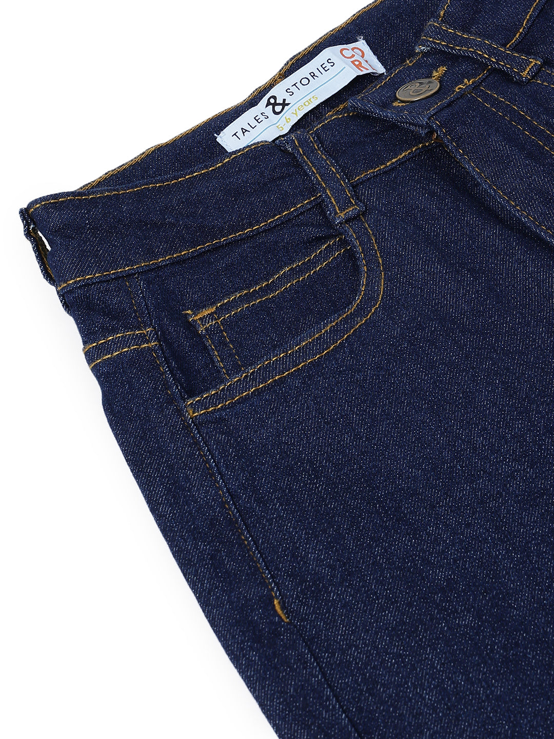 Boys Dark Blue Denim Barrel Fit Jeans