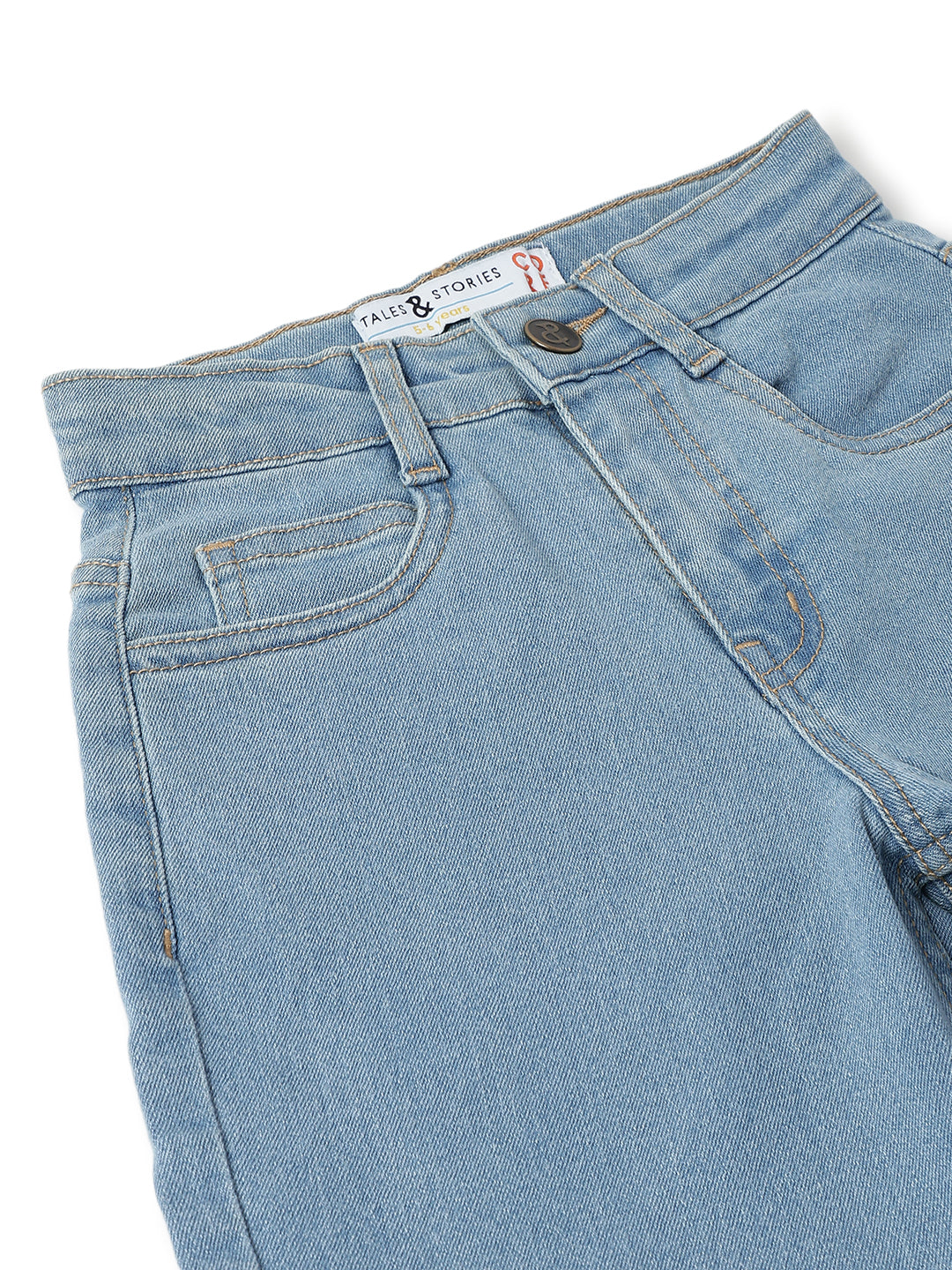 Boys Lycra Denim Blue Barrel Fit Jeans