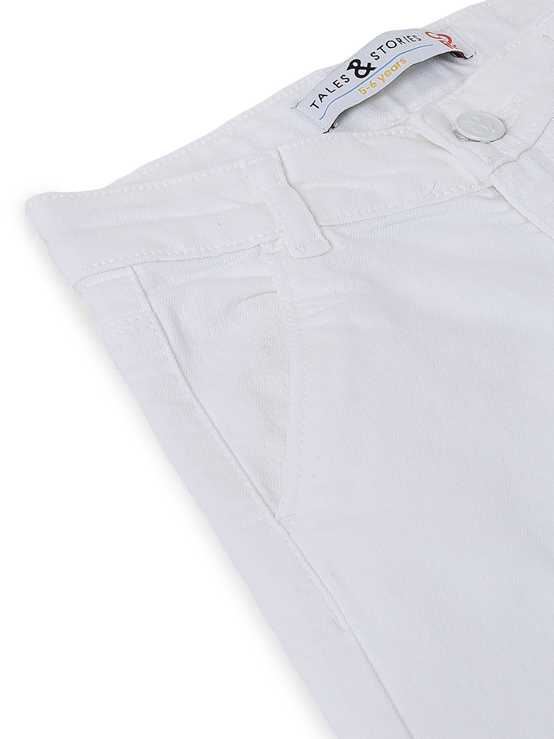 Girls Denim White Wide Leg Flared Jeans