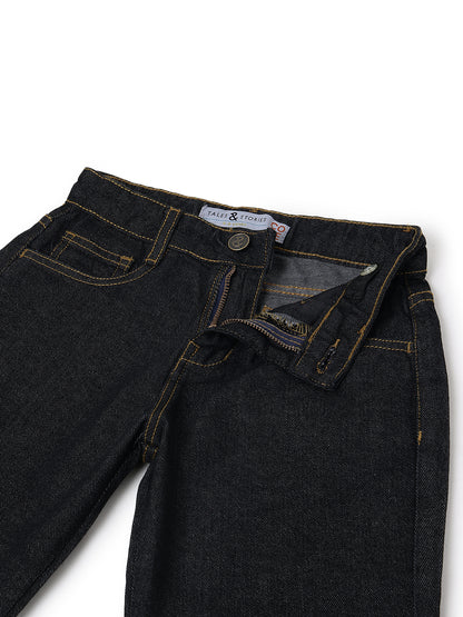 Boys Black Barrel Fit Denim Jeans