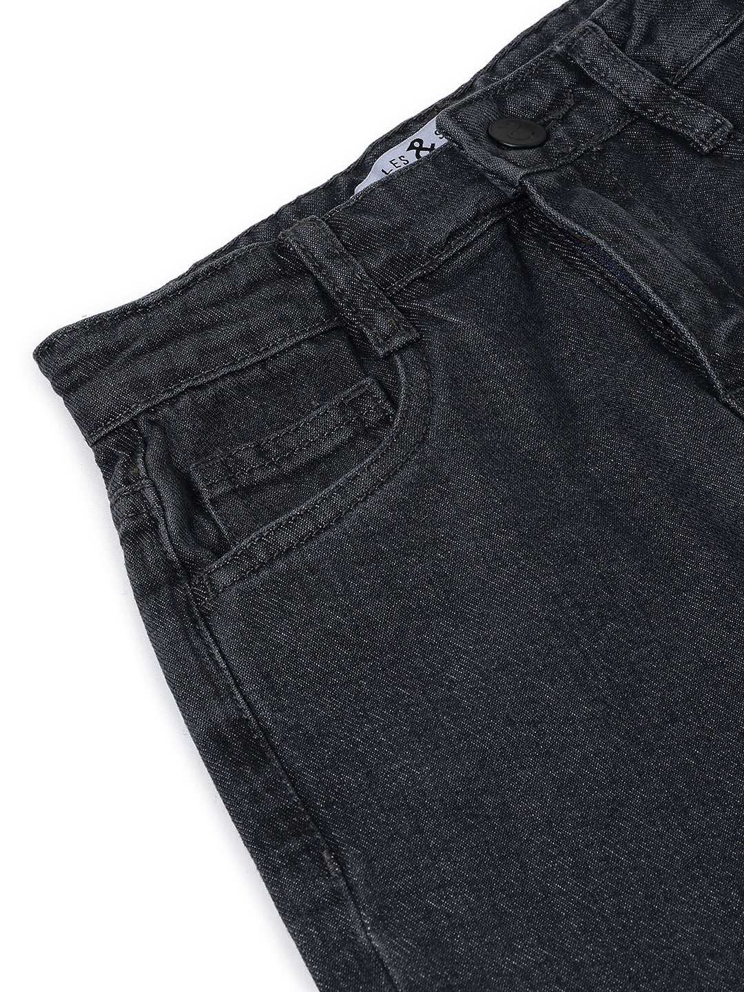 Boys Dark Grey Barrel Fit Denim Jeans
