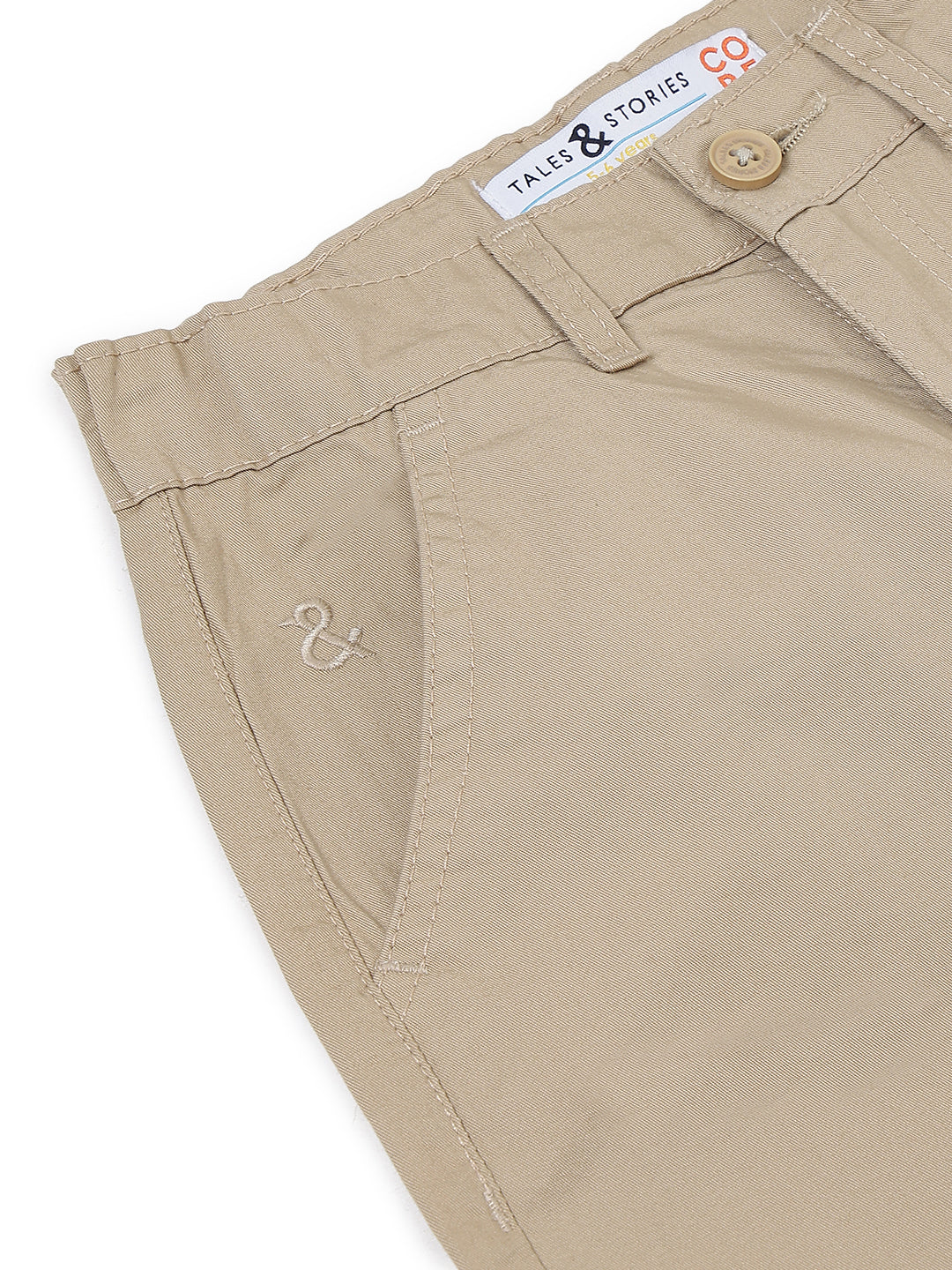 Boys Cotton Twill Khaki Bermuda Shorts