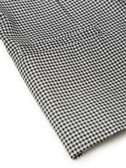 Boys Black Cotton Small Checked Blazer