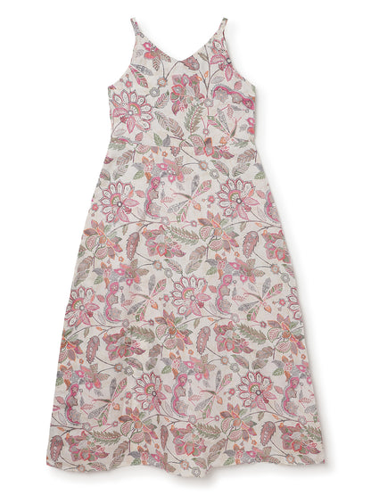 Girls Multicolor Floral Printed Maxi Dress