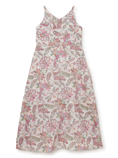 Girls Multicolor Floral Printed Maxi Dress