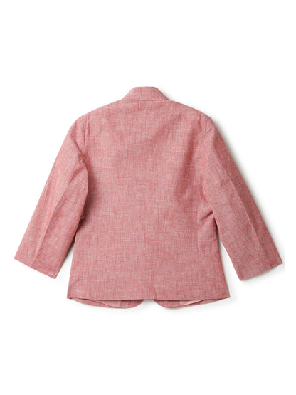 Boys Cotton Pink Solid Blazer