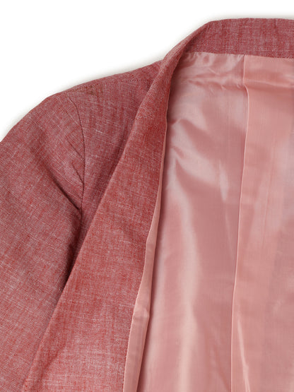 Boys Cotton Pink Solid Blazer