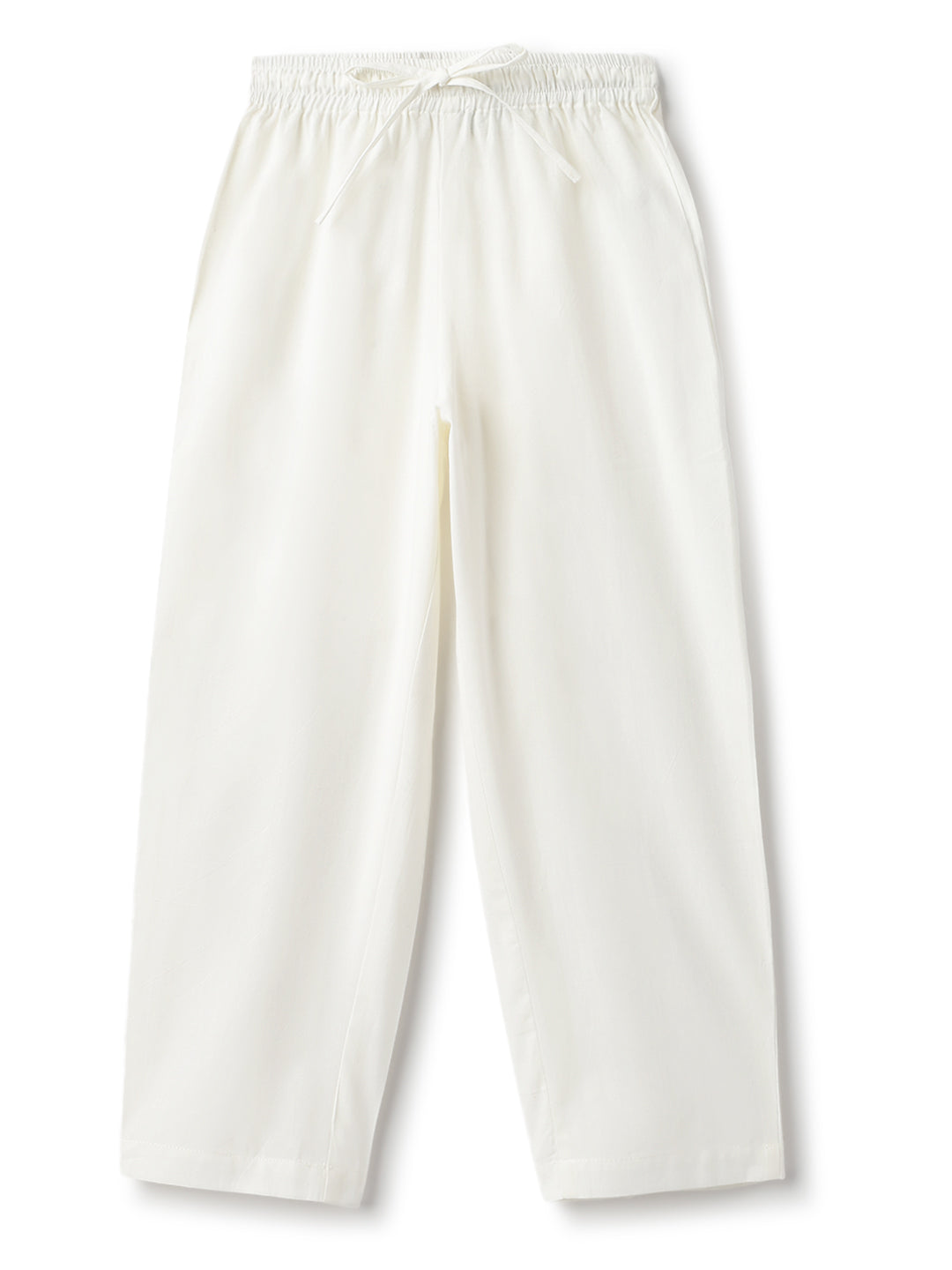 Boys Off White Printed Cotton Mandarin Collar Ethnic Kurta Set