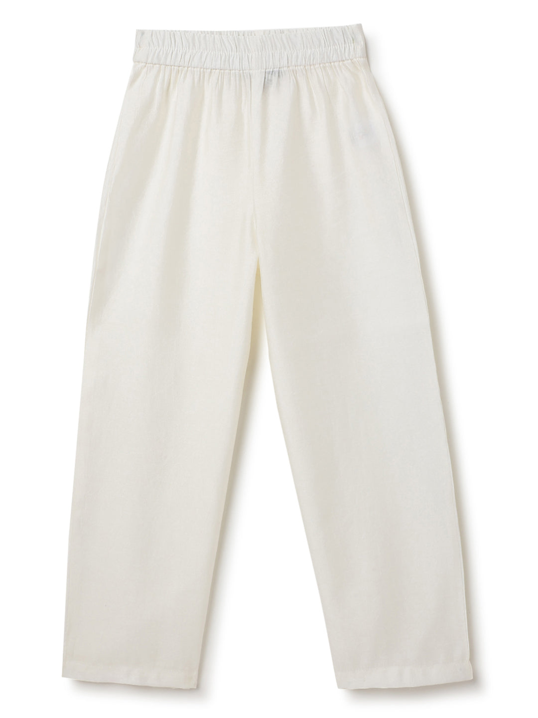 Girls Yellow Printed Ethnic Kurta with Pants Set