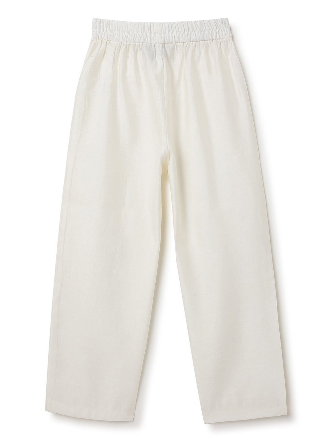 Girls Yellow Printed Ethnic Kurta with Pants Set