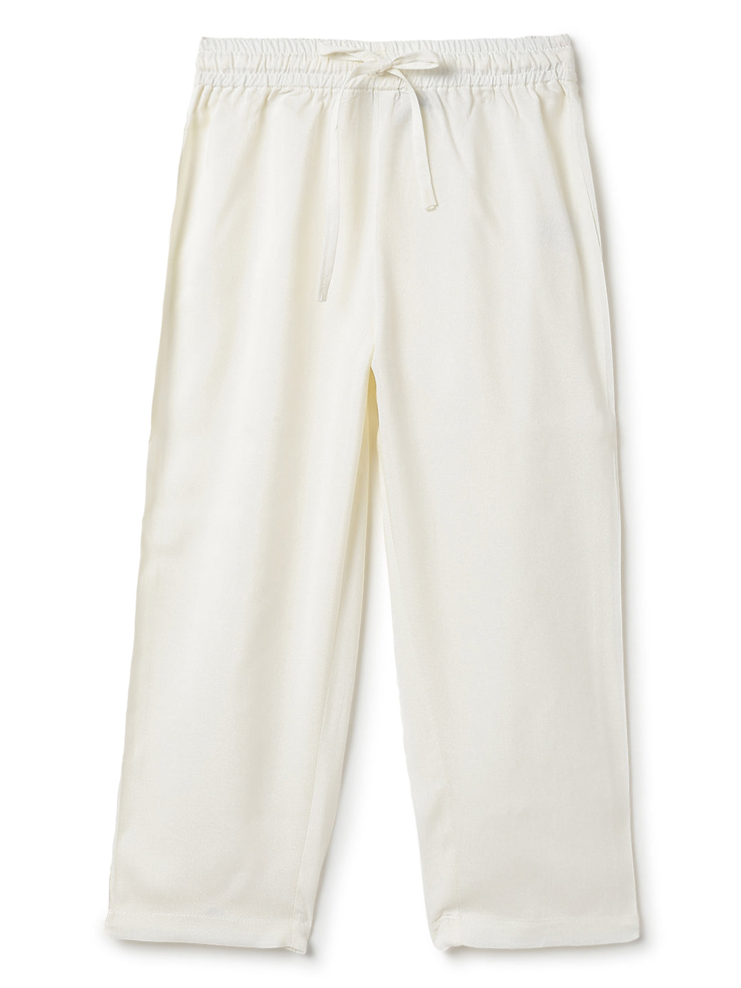 Boys Chanderi Ethnic Kurta Pajama Set with Mirror Work Lace Design
