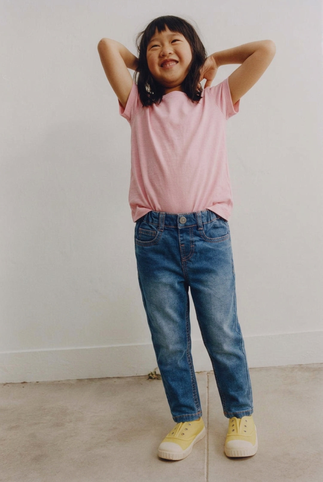 Girls Blue Stretchable Denim Jeans