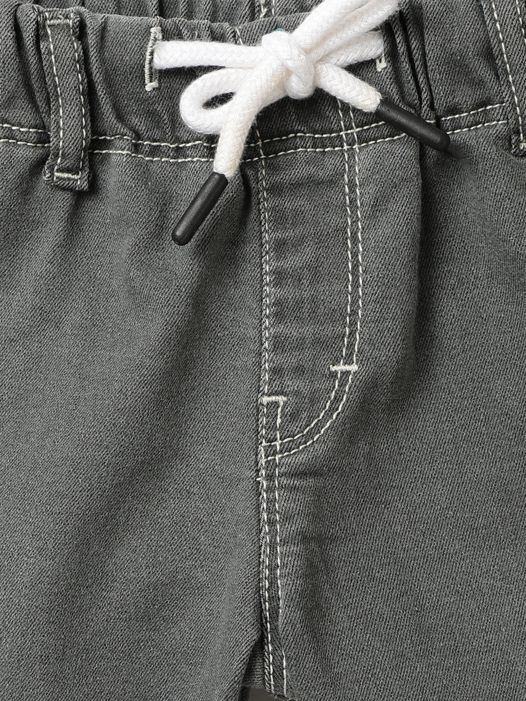 Girls Grey Lycra Solid Shorts