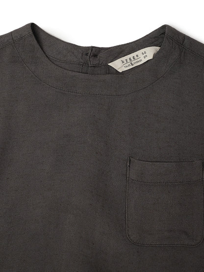 Boys Grey Cotton Solid Full Sleeve Shirt