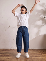 Boys Blue Denim Barrel Fit Jeans with Cargo Pockets