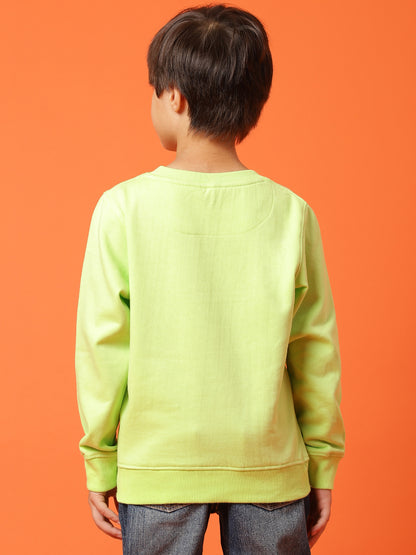 Boys Green Polycotton Sweatshirt