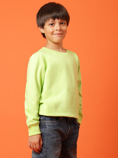 Boys Green Polycotton Sweatshirt