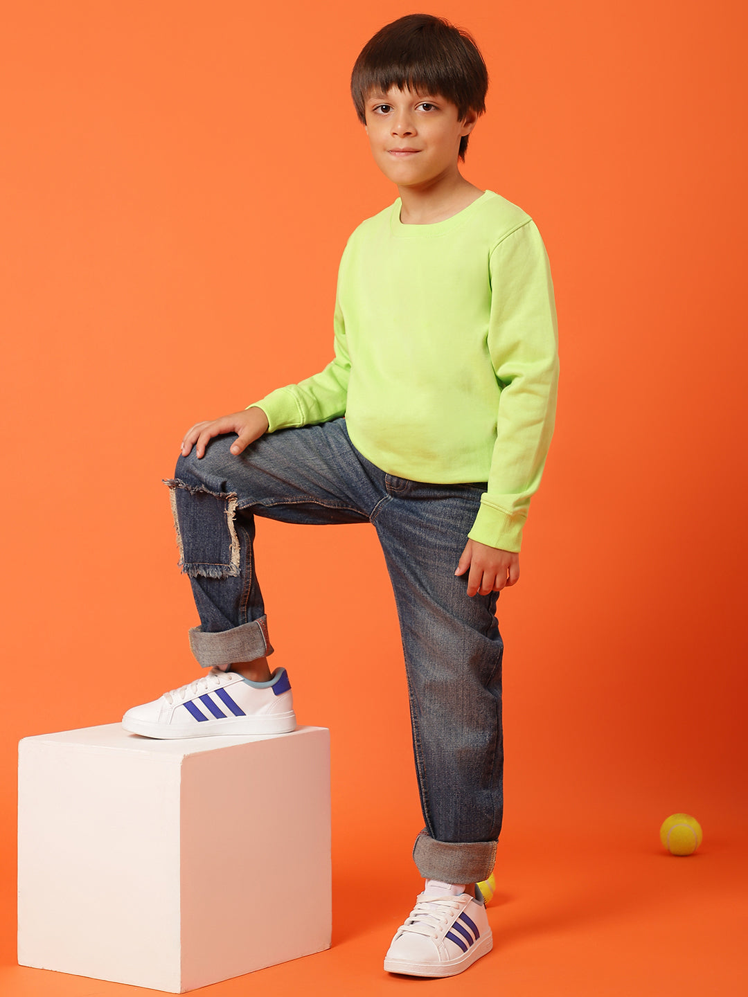 Boys Green Polycotton Sweatshirt