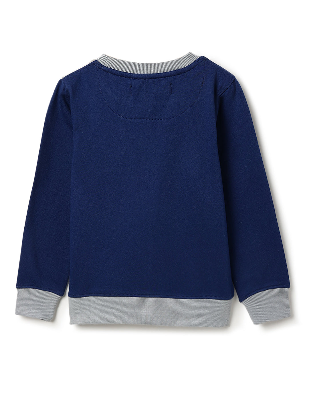 Boys Navy Blue Cotton Sweatshirt