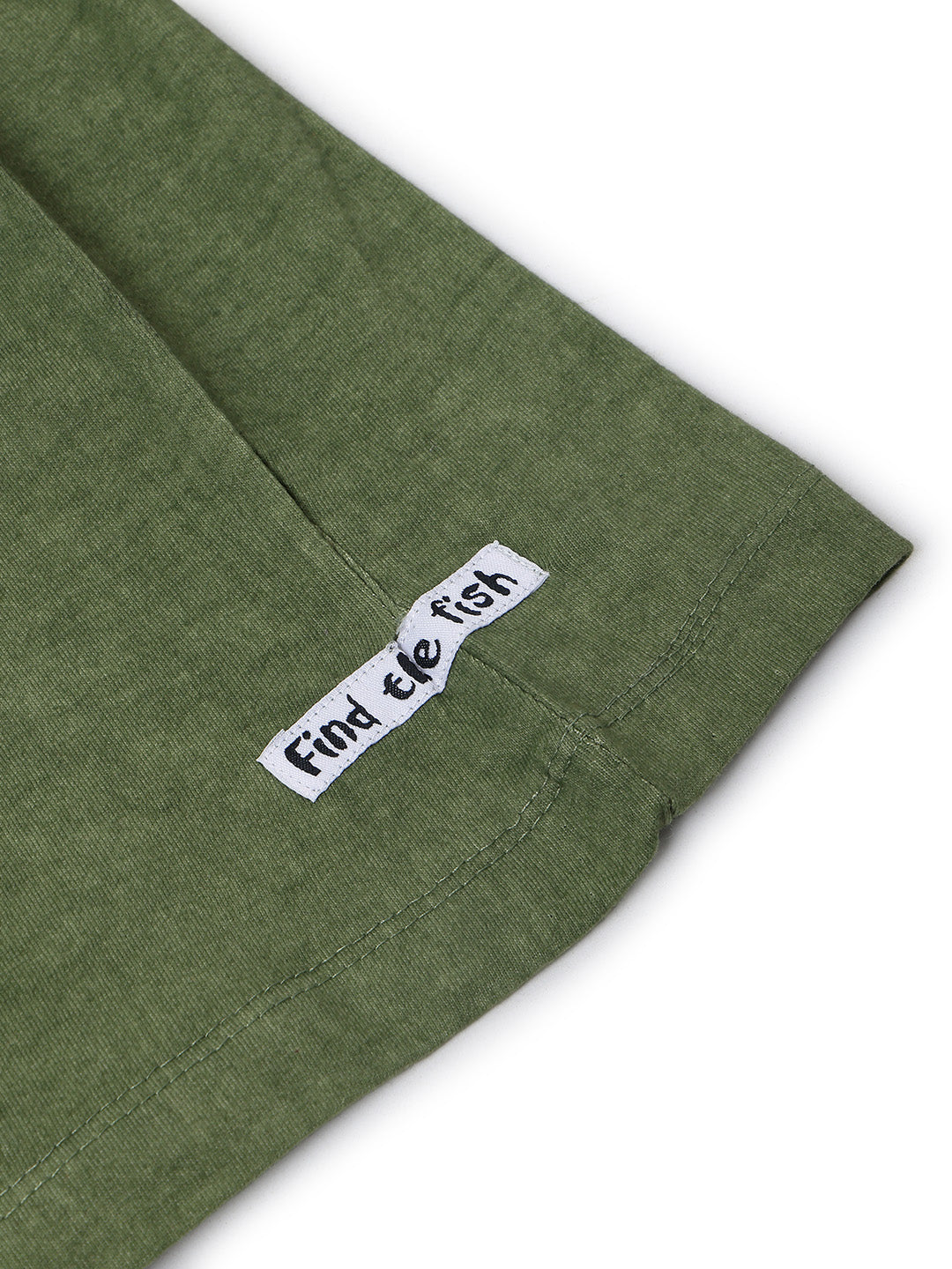 Boys Green 100% Cotton Printed T-shirt