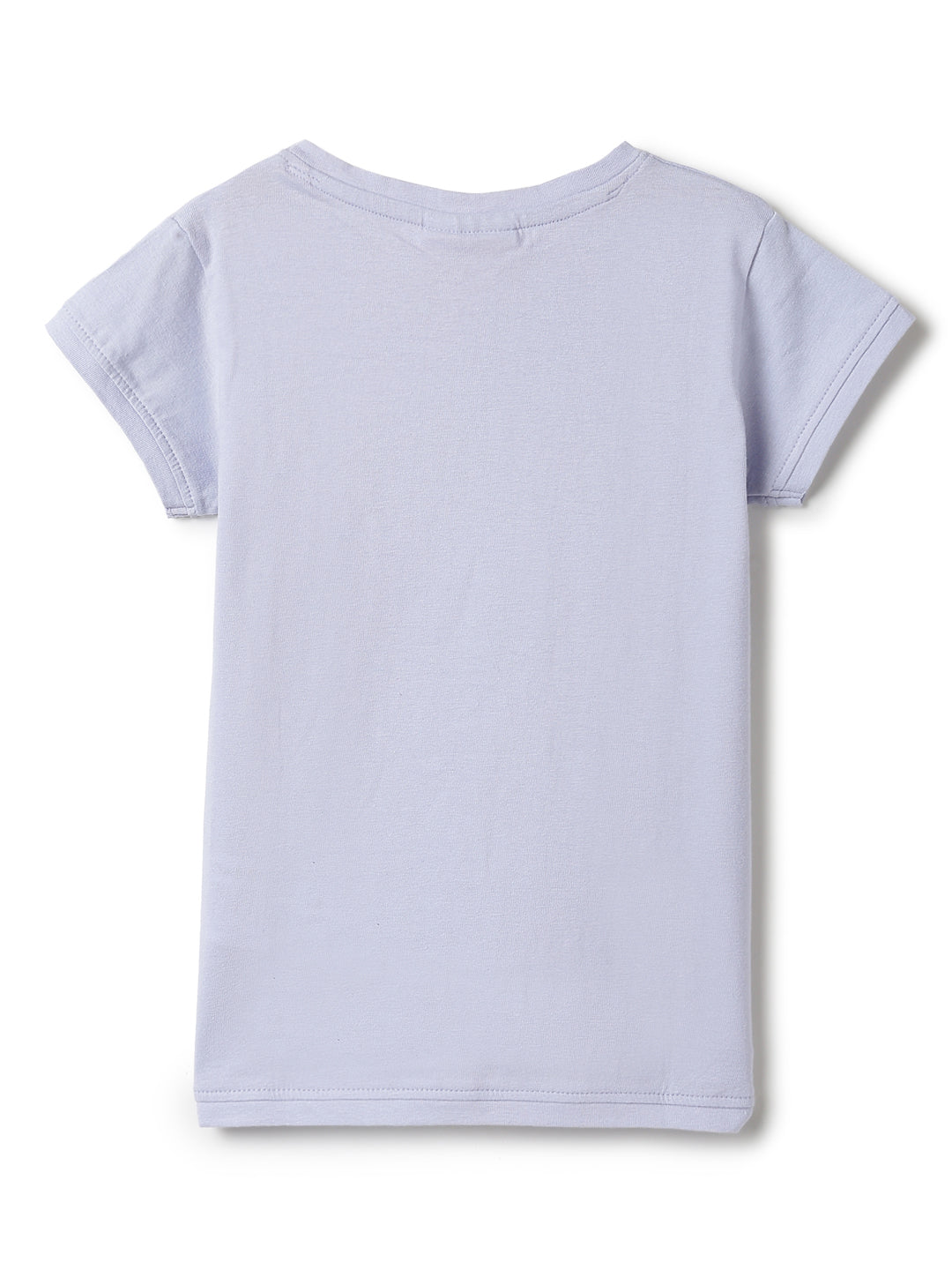 Girls Printed Dark Pink Cotton Regular Fit T-Shirts