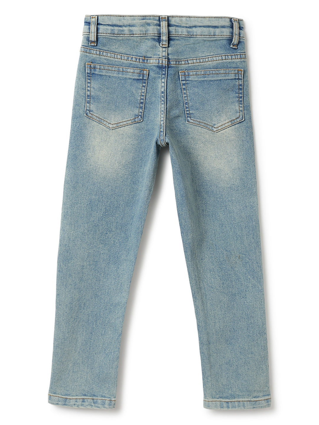 Boys Blue Cotton Washed Jeans