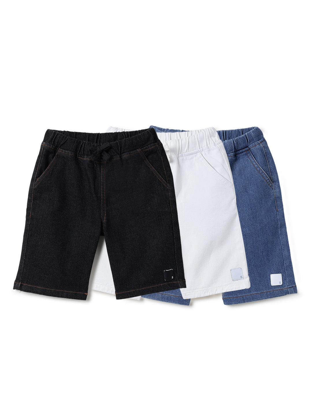 Boys Denim Casual Summer Bermuda Shorts Pack of 3