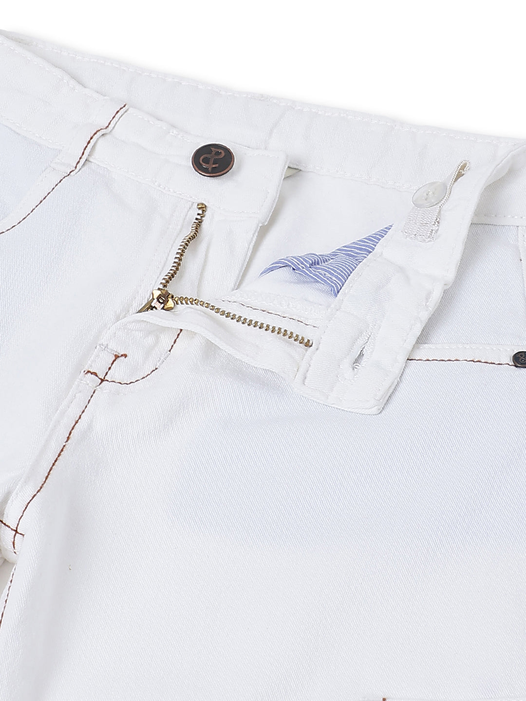 Boys Off White Barrel Fit Jeans