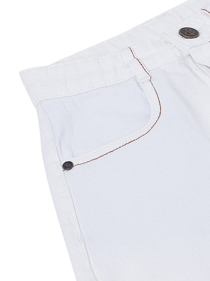 Boys Off White Barrel Fit Jeans