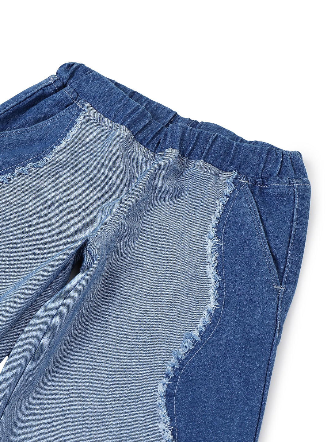 Girls Light Blue Wide Leg Denim Jeans