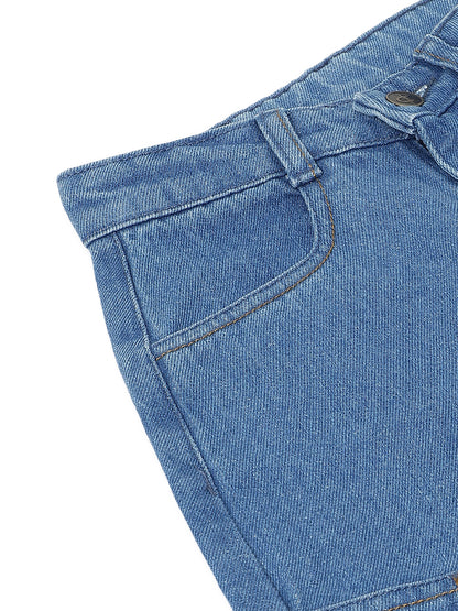 Boys Light Blue Barrel Fit Denim Jeans