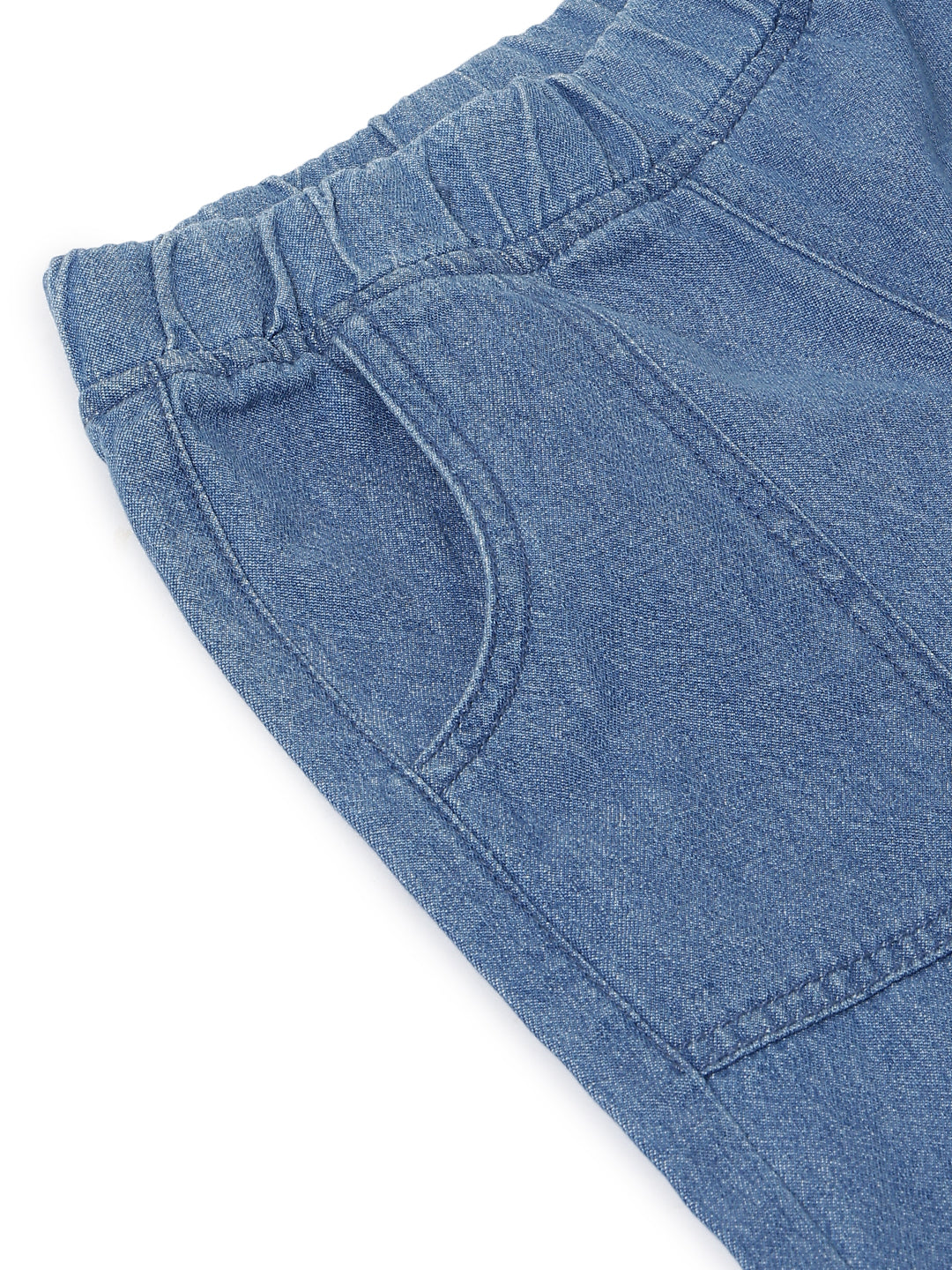 Girls Light Blue Wide Leg Denim Jeans