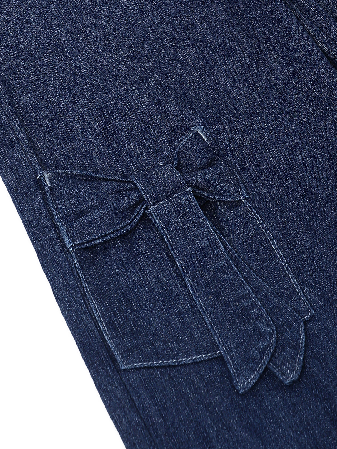 Girls Dark Blue Wide Leg Denim Jeans