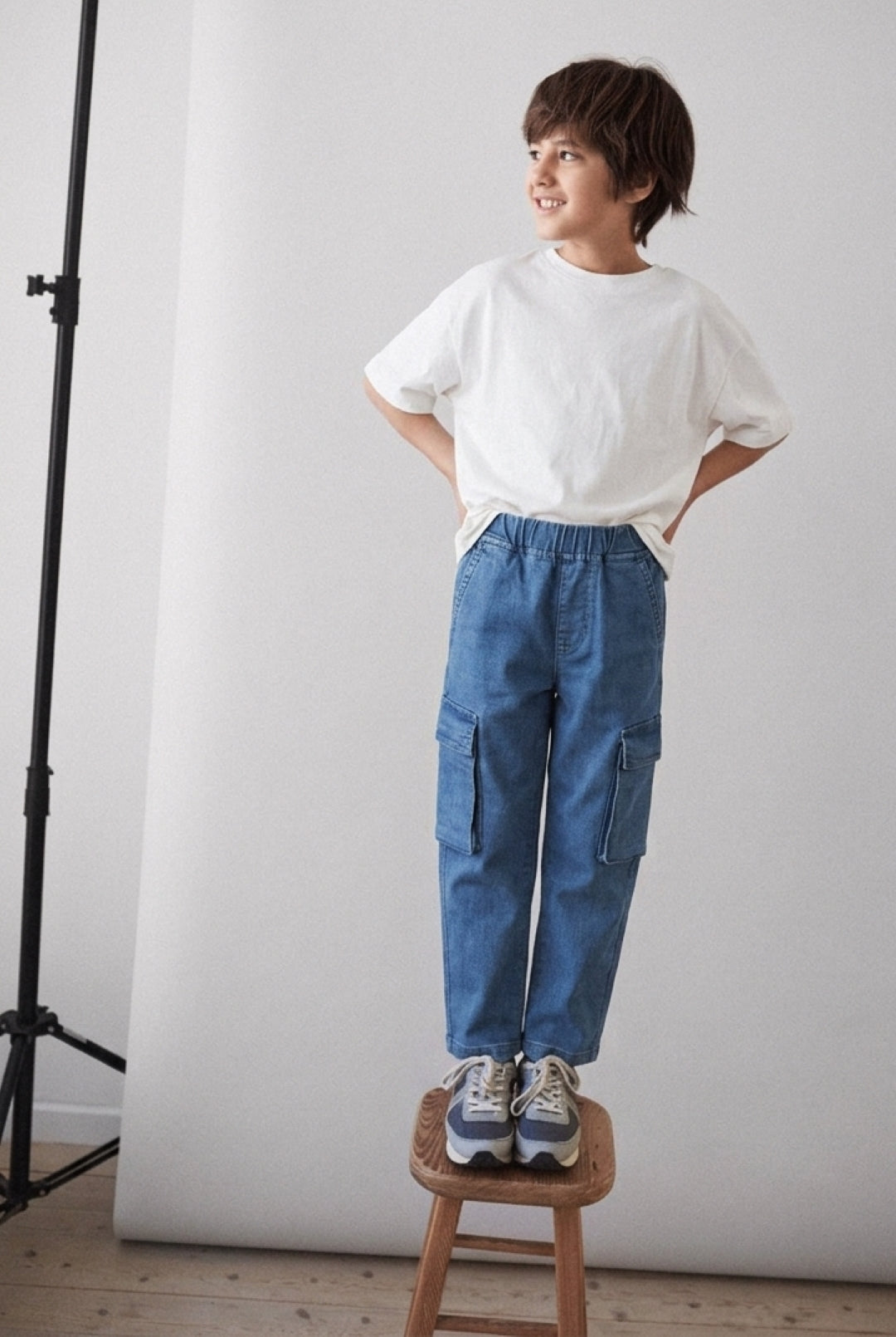 Boys Light Blue Straight Fit Denim Jeans