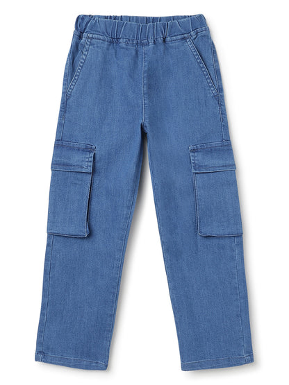 Boys Light Blue Straight Fit Denim Jeans