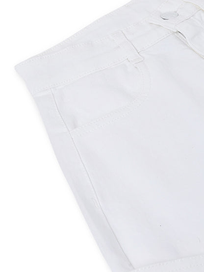 Boys White Barrel Fit Casual Jeans