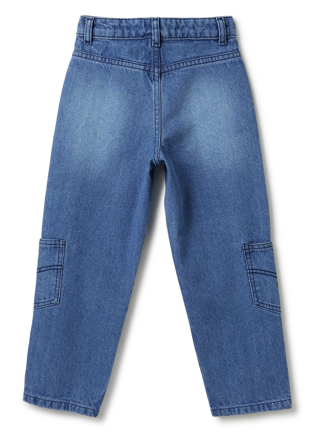 Boys Dark Blue Denim Straight Fit Jeans