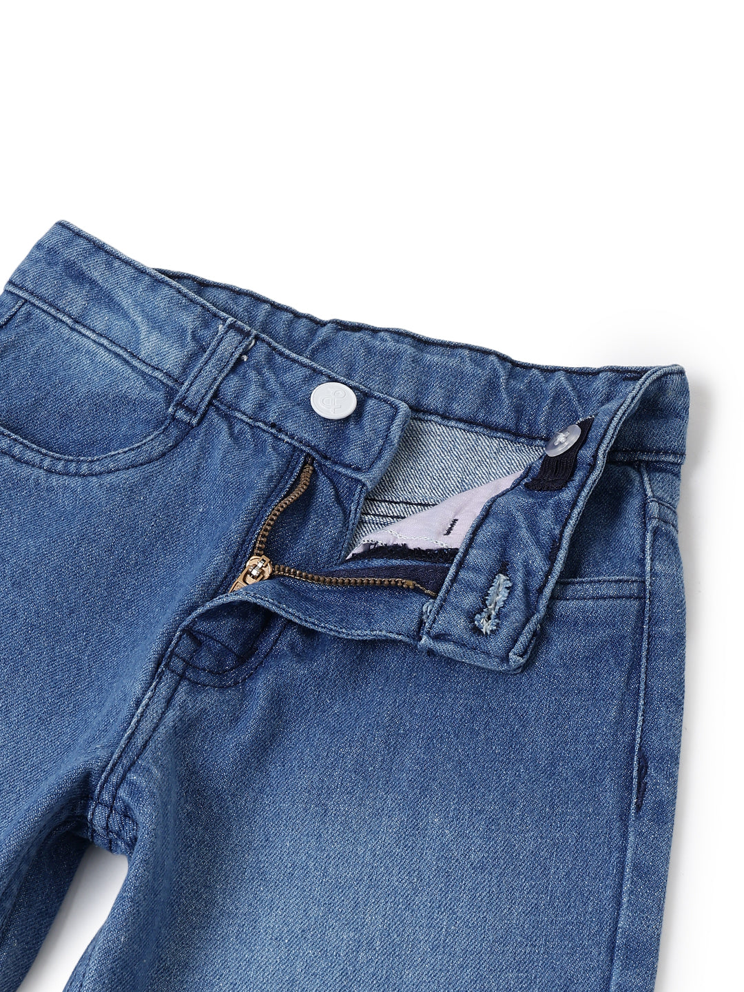 Boys Dark Blue Denim Straight Fit Jeans